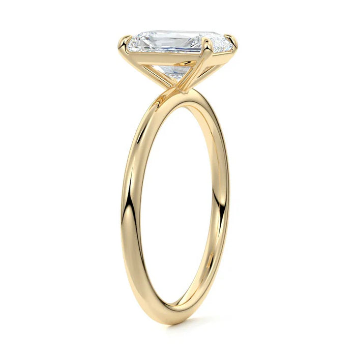 14K Yellow Gold Radiant Cut Lab-Grown Diamond Solitaire 1.08CTW Engagement Ring