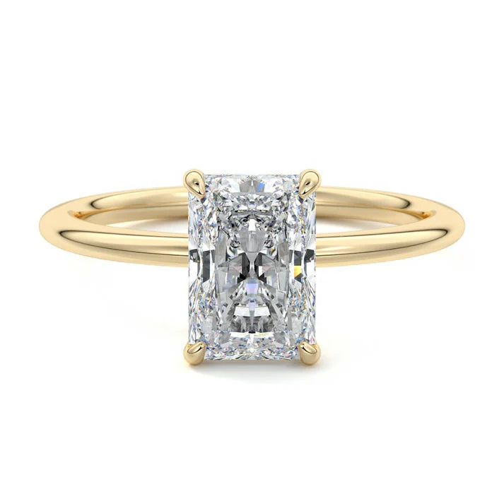 14K Yellow Gold Radiant Cut Lab-Grown Diamond Solitaire 1.08CTW Engagement Ring