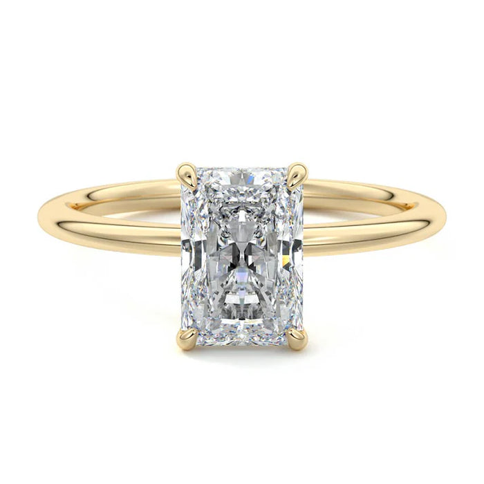 14K Yellow Gold Radiant Cut Lab-Grown Diamond Solitaire 1.08CTW Engagement Ring