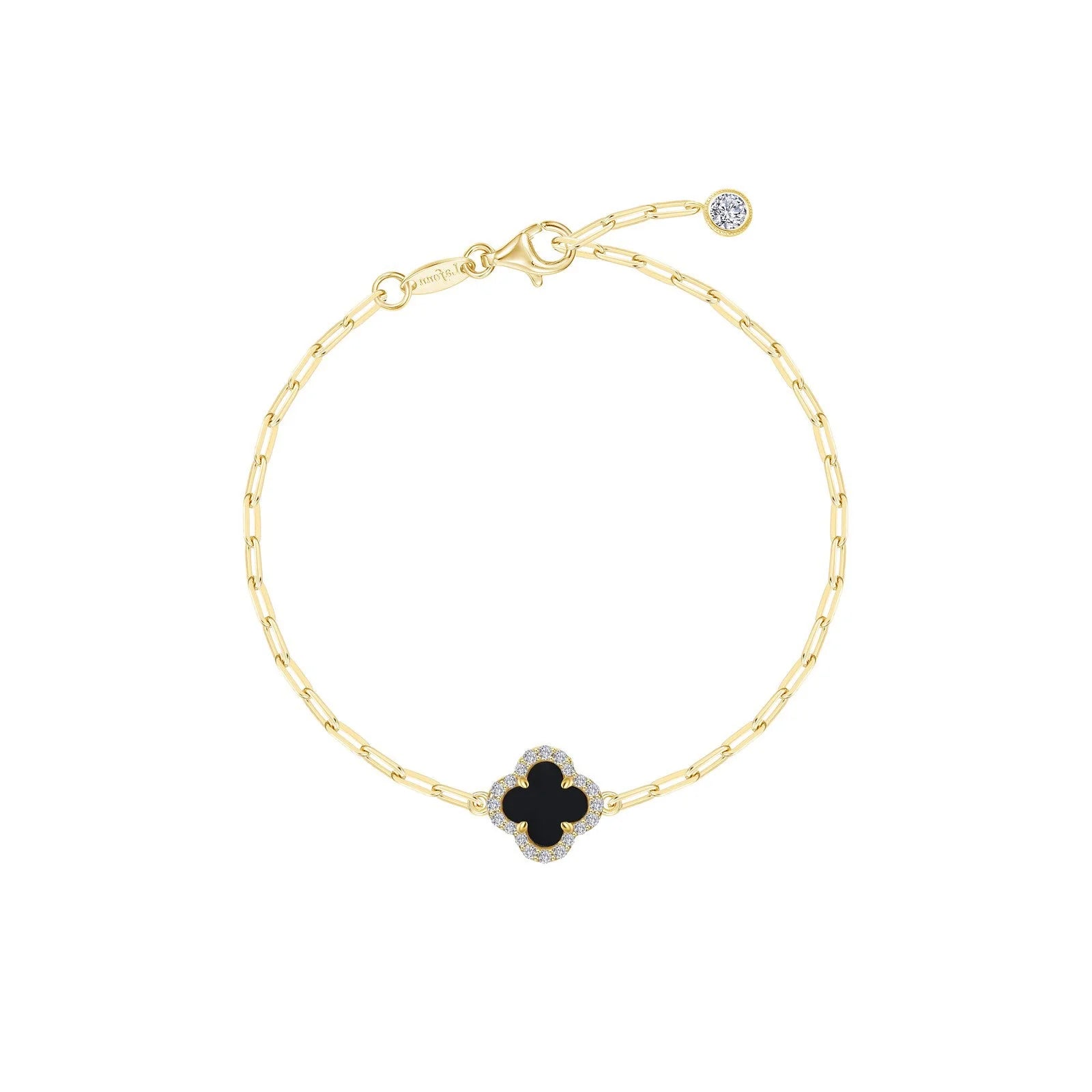 LaFonn Black Onyx Paperclip Bracelet 6.8 Inch (101758)