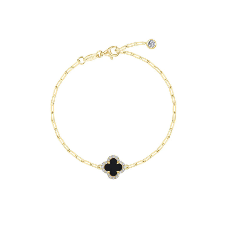 Lafonn Black Onyx Paperclip Bracelet 6.8 Inch (101758)