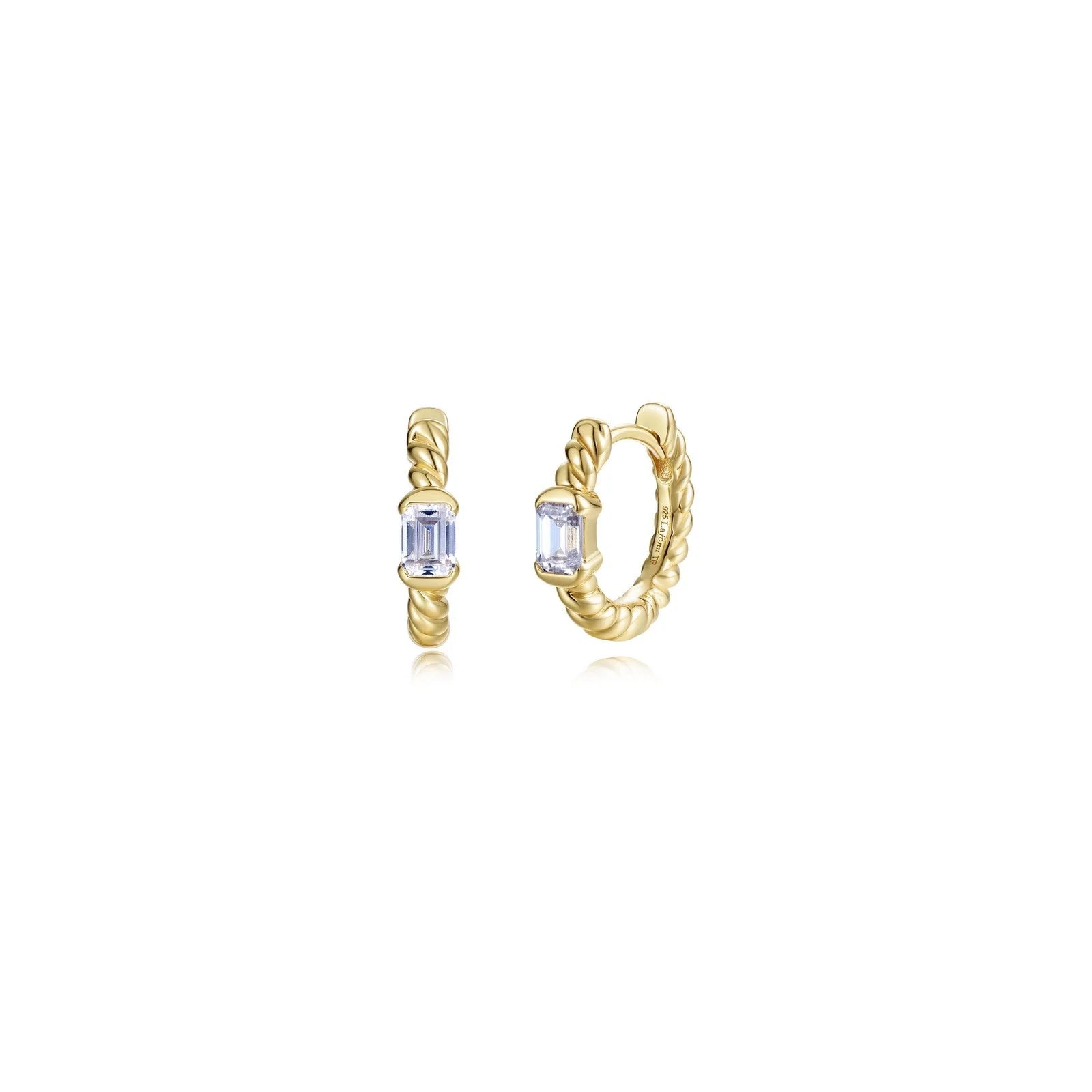 Lafonn Emerald Twist Huggie Earrings  (101769)