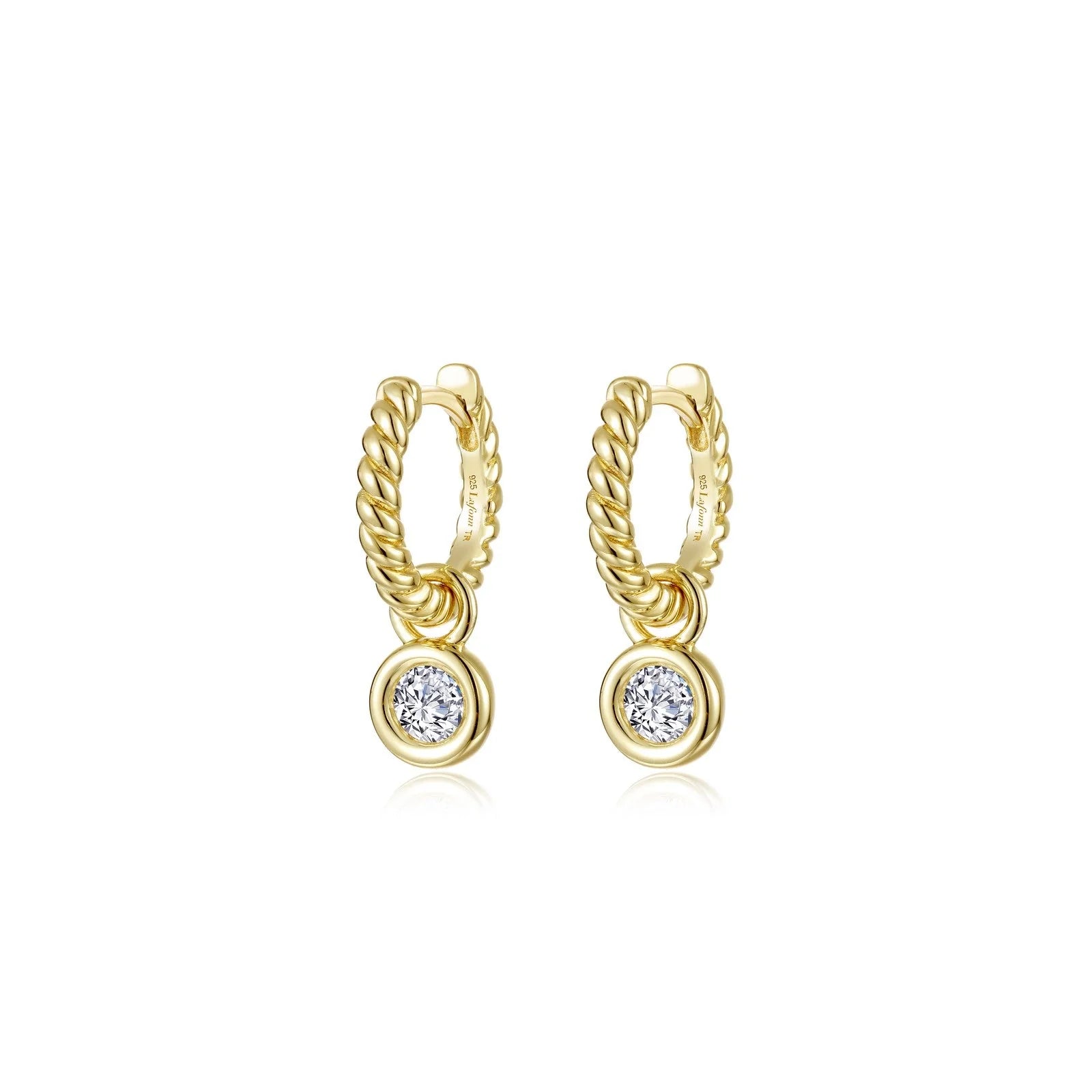 Lafonn Cordelia Bezel Charm Huggie Earrings (101770)