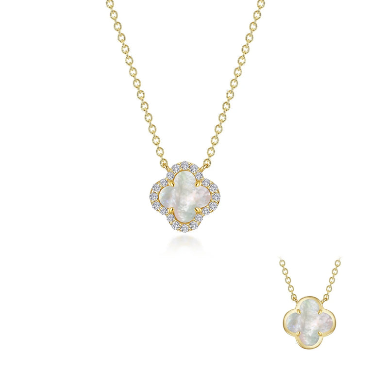 Lafonn Cultured Freshwater Mother-of-Pearl Good-Luck Necklace (101775)