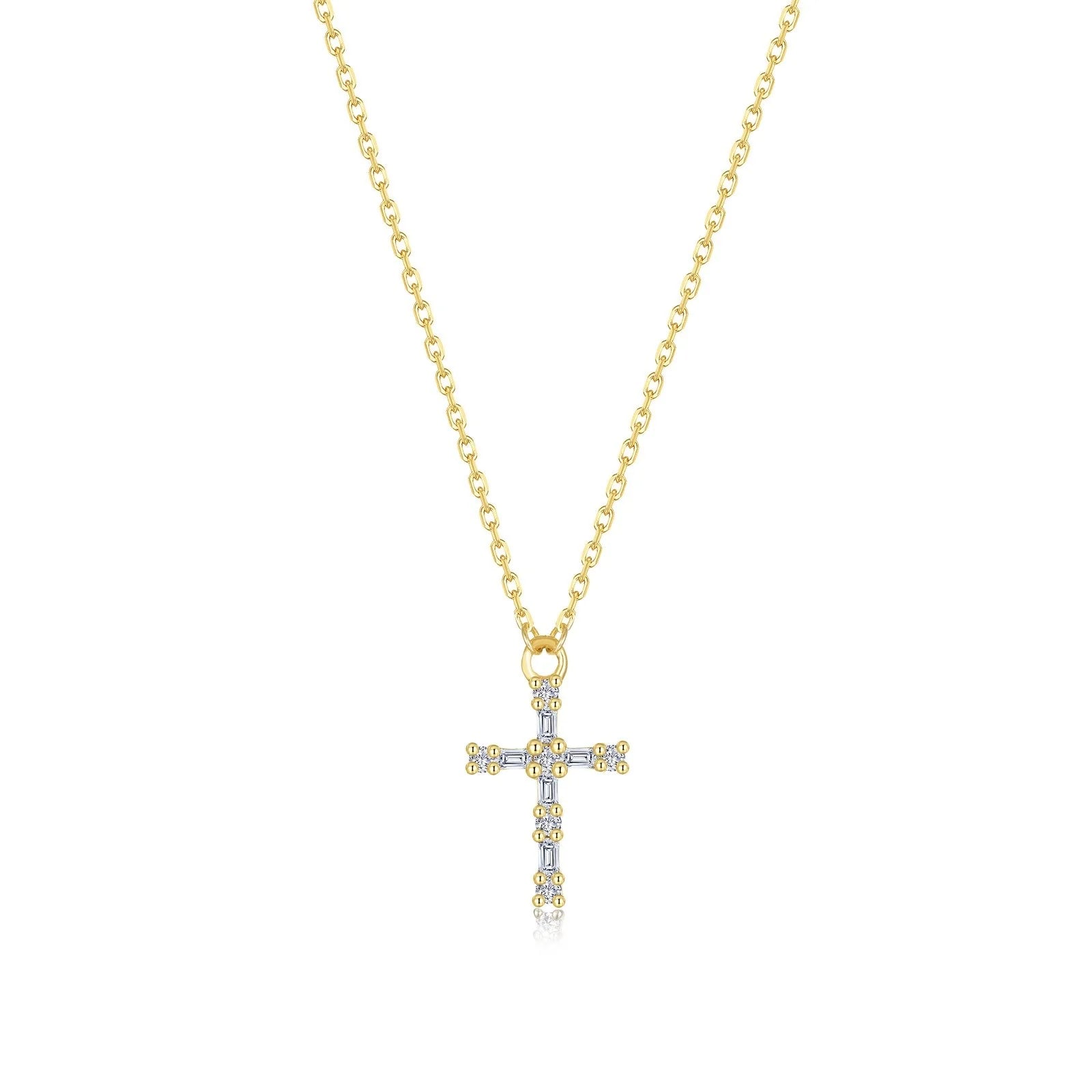 Lafonn Eden Baguette Cross Necklace (101777)