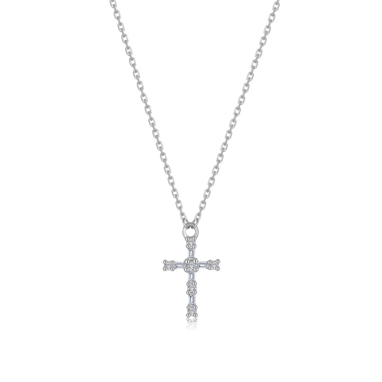 LaFonn Eden Baguette Cross Necklace (101778)