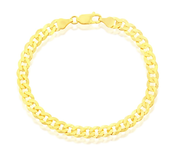 Sterling Silver, 6mm Cuban Chain - Gold Plated 24 Inch (101871)
