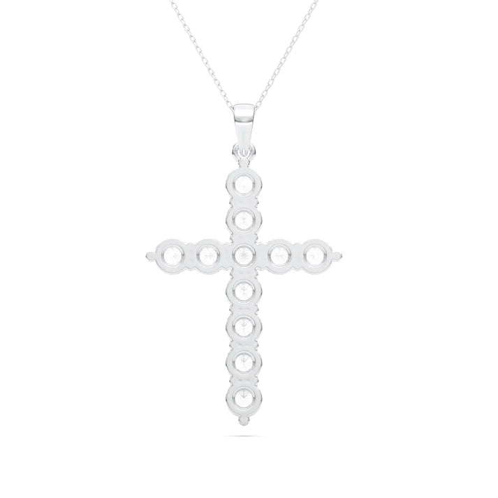 14K White Gold Lab Grown Diamond Cross .50CTW (102025)