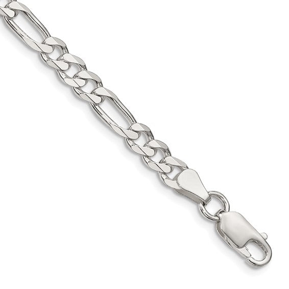 Sterling Silver 18in Figaro Chain 5.25mm