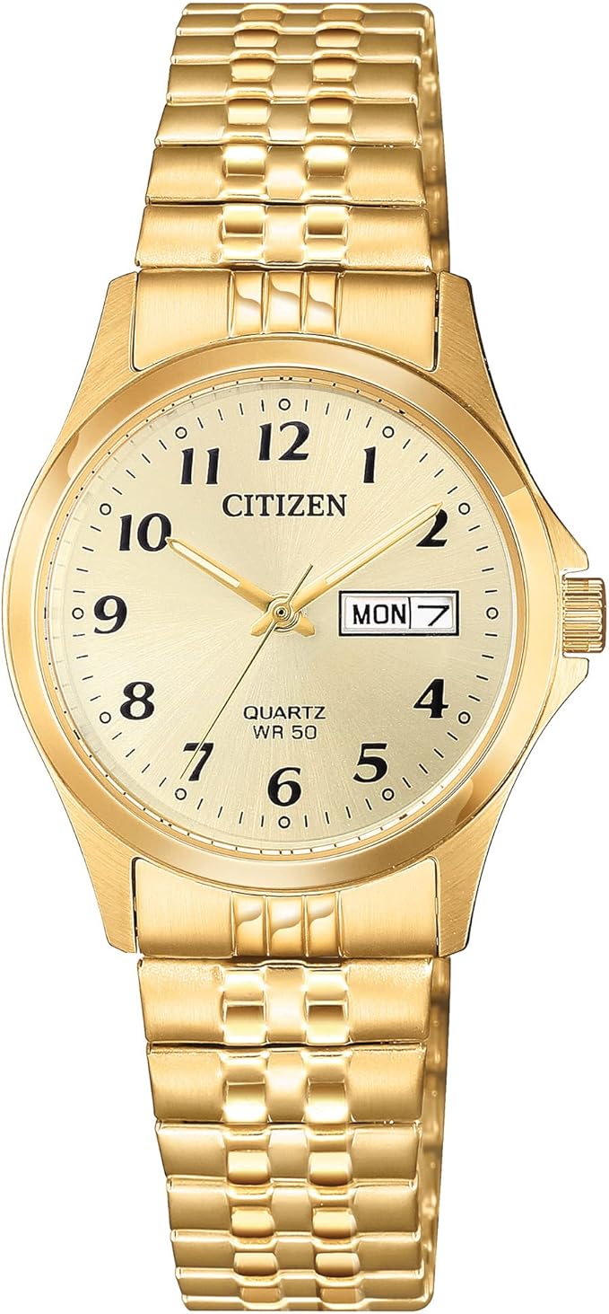 Citizen Quartz Women's Watch, Stainless Steel, Classic, Gold-Tone (93538)