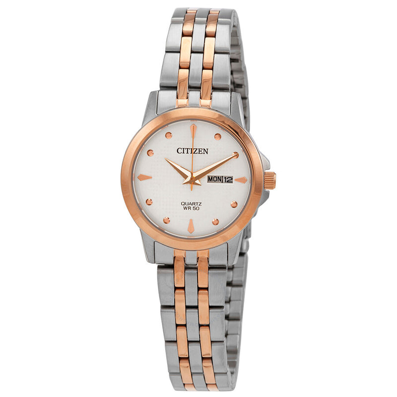 Citizen Quartz Silver Dial Two-tone Ladies Watch 