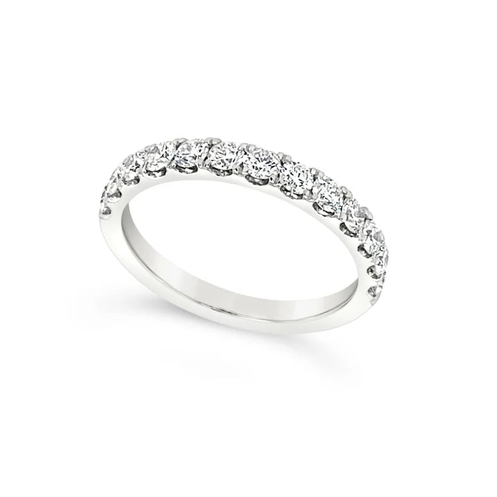 Diamond Wedding Band 14K White Gold .78CTW