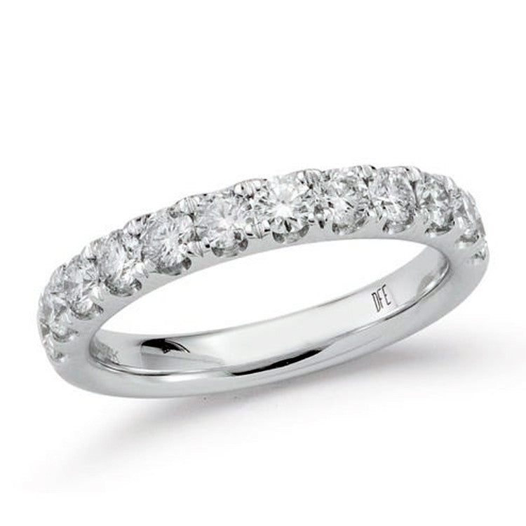 14K White Gold 1.0CTW Round Diamond Band .

