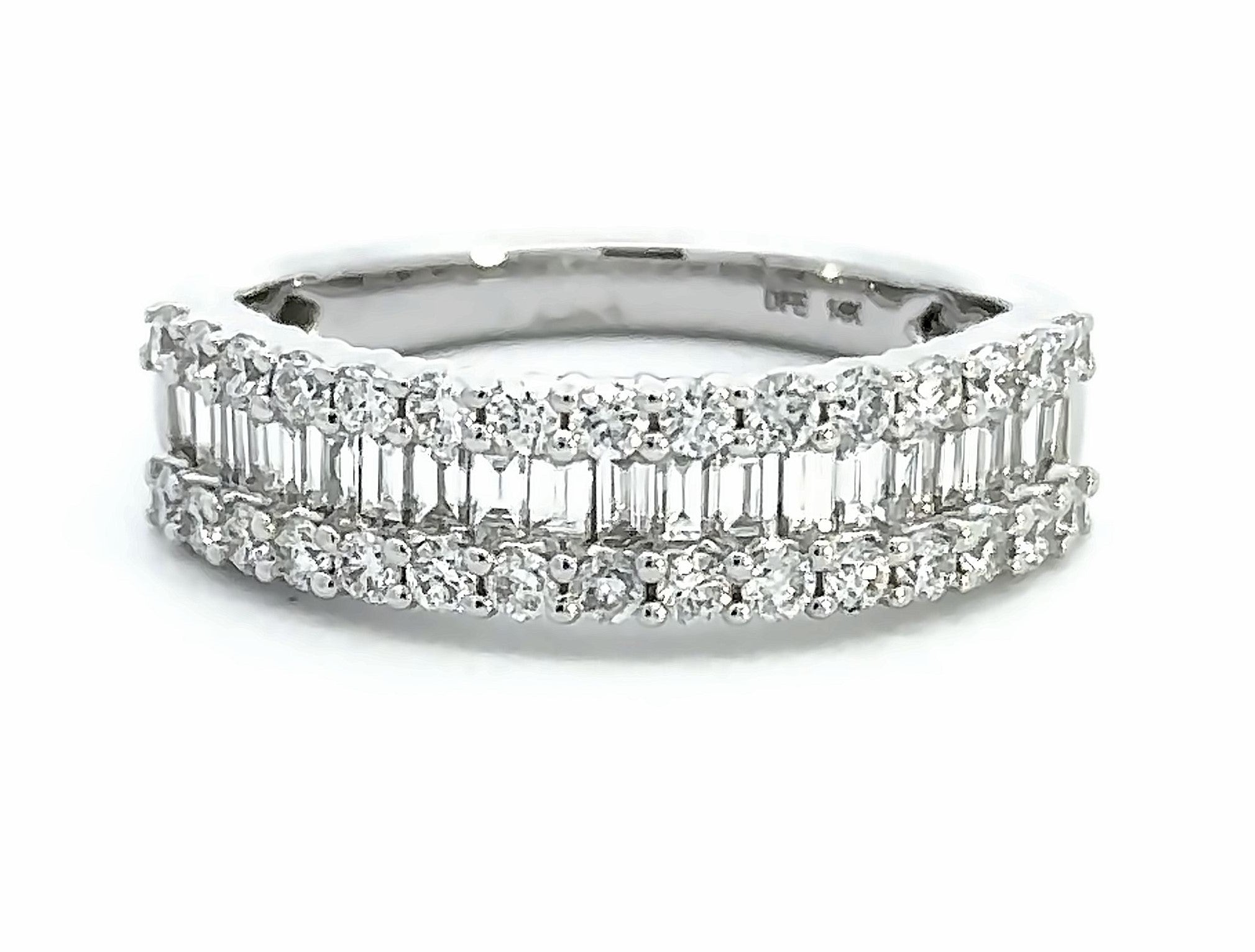 14K White Gold 1CTW Diamond Band.