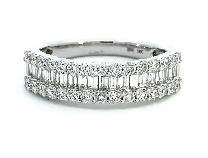 14K White Gold 1CTW Diamond Band.