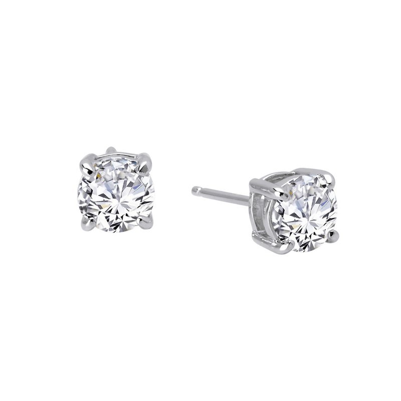 LaFonn 2 CTW Solitaire Stud Earrings.  Timeless classics for everyday wear. These solitaire stud earrings are set with Lafonn's signature Lassaire simulated diamonds in sterling silver bonded with platinu