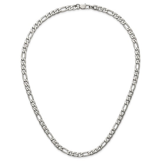 Chisel Stainless Steel Polished 6mm 20in Figaro Chain (99558)