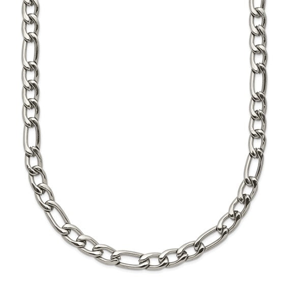 Chisel Stainless Steel Polished 4mm 20in Figaro Chain.