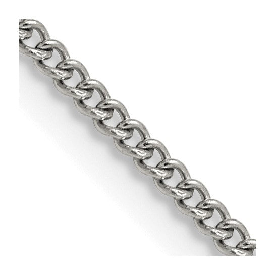 Chisel Stainless Steel Polished 2.25mm 18 inch Round Curb Chain