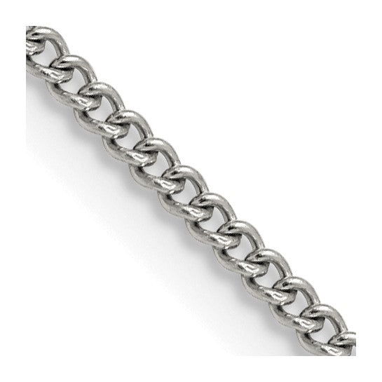 Chisel Stainless Steel Polished 2.25mm 18 inch Round Curb Chain (99564)