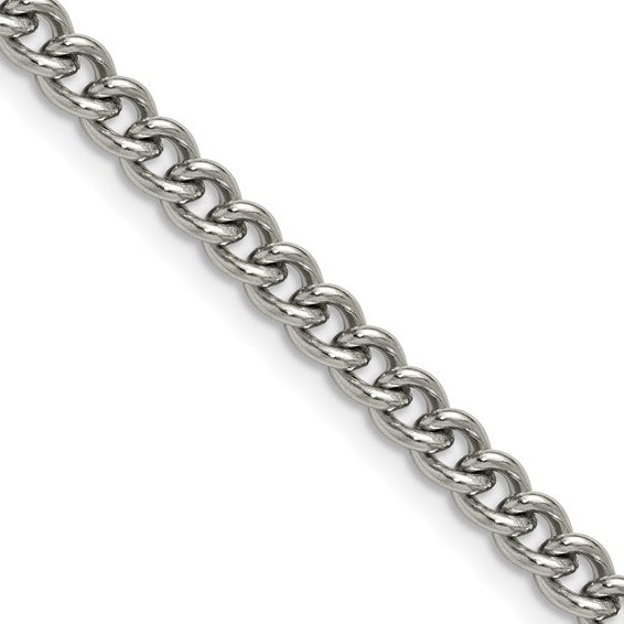 Chisel Stainless Steel Polished 4.5mm 18 inch Round Curb Chain