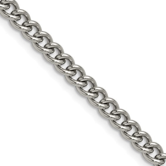 Chisel Stainless Steel Polished 4.5mm 18 inch Round Curb Chain (99565)