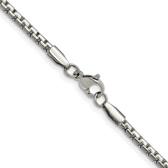 Chisel Stainless Steel Polished 3mm 20 inch Flat Box Chain