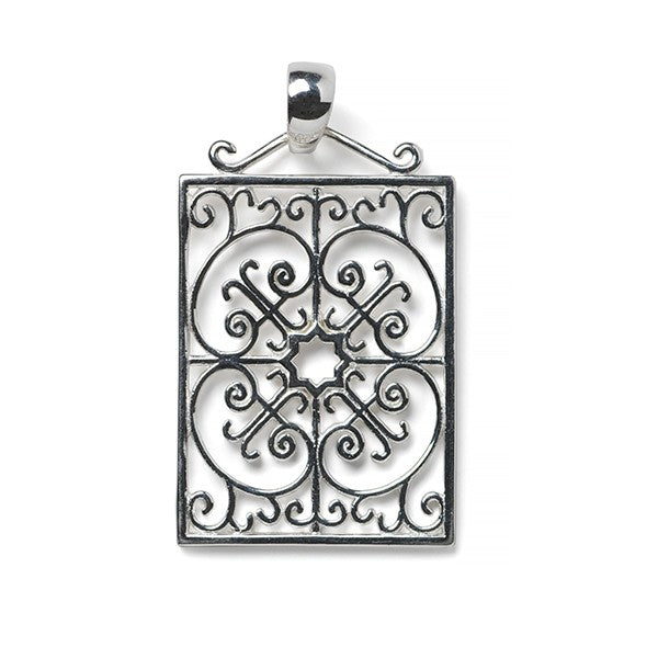 Southern Gates® Sandra Pendant Terrace Series 29x22mm 925 Sterling Silver Designed and distributed in Charleston, SC