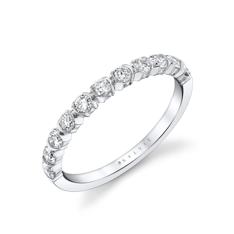 14K White Gold .44CTW Diamond Wedding Band (100098)