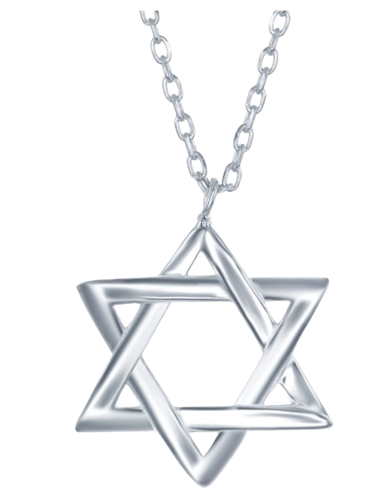 Sterling Silver Star of David Necklace 16"+2 (99354)