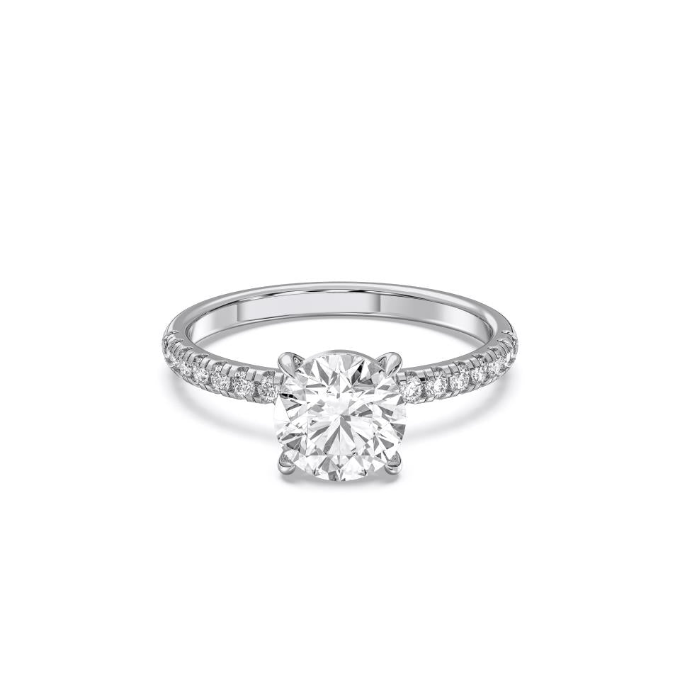 14K White Gold Engagement Ring 2.40CTTW Round Lab-Grown Diamonds (100888)