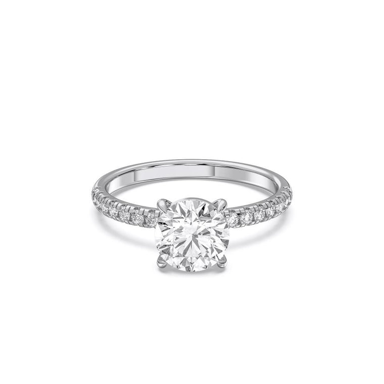 14K White Gold Engagement Ring 2.40CTTW Round Lab-Grown Diamonds (100888)