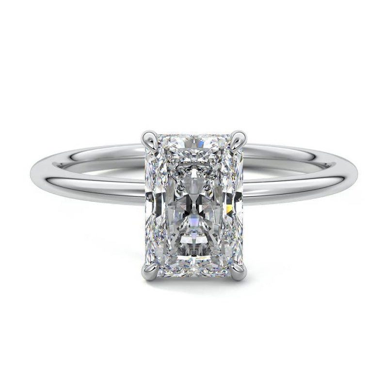14K White Gold Radiant Lab Grown Diamond Engagement Ring 3.10CTW Engagement Ring 