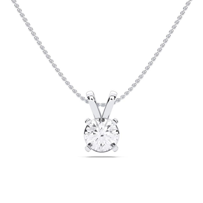 14K White Gold 2.06CTW Lab Grown Diamond Solitaire Necklace (101643)