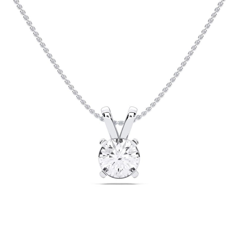 14K White Gold 2.06CTW Lab Grown Diamond Solitaire Necklace (101643)