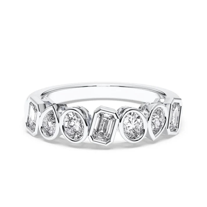 14K White Gold Multi-Shape Lab Grown Diamond Eternity Band – 1.04 CTW  (102188)