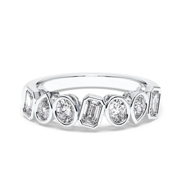 14K White Gold Multi-Shape Lab Grown Diamond Eternity Band – 1.04 CTW  (102188)