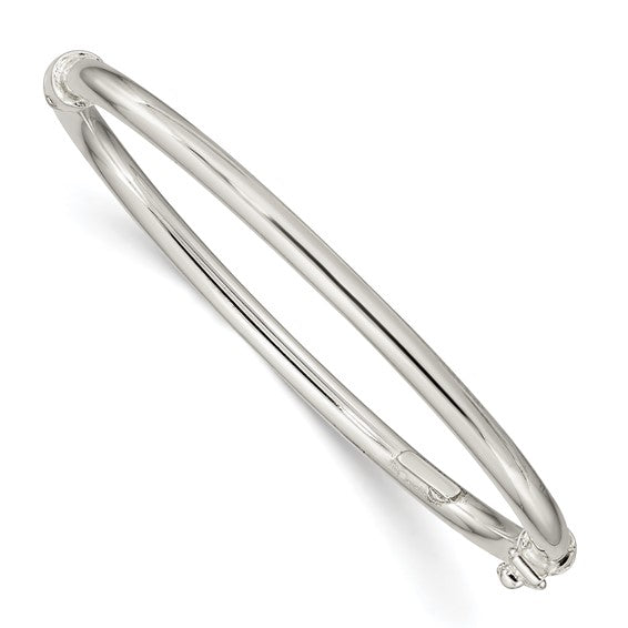 Sterling Silver Polished 3mm Hinged Baby Bangle (98875)