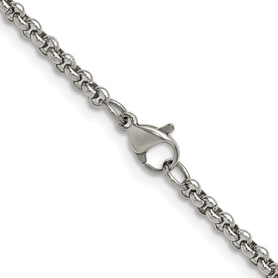 Chisel Stainless Steel Polished 3mm   Rolo Chain