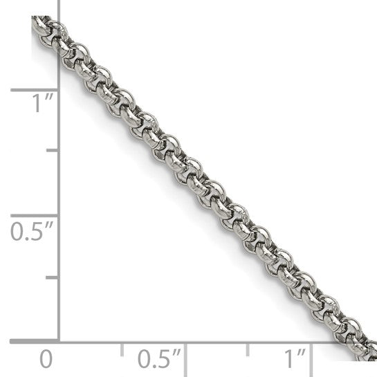 Chisel Stainless Steel Polished 3mm  Rolo Chain