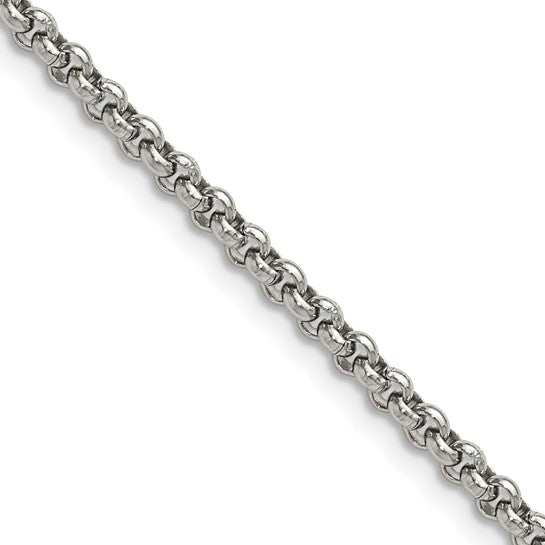 Chisel Stainless Steel Polished 3mm   Rolo Chain