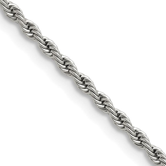 Chisel Stainless Steel Polished 3mm 18 inch Rope Chain