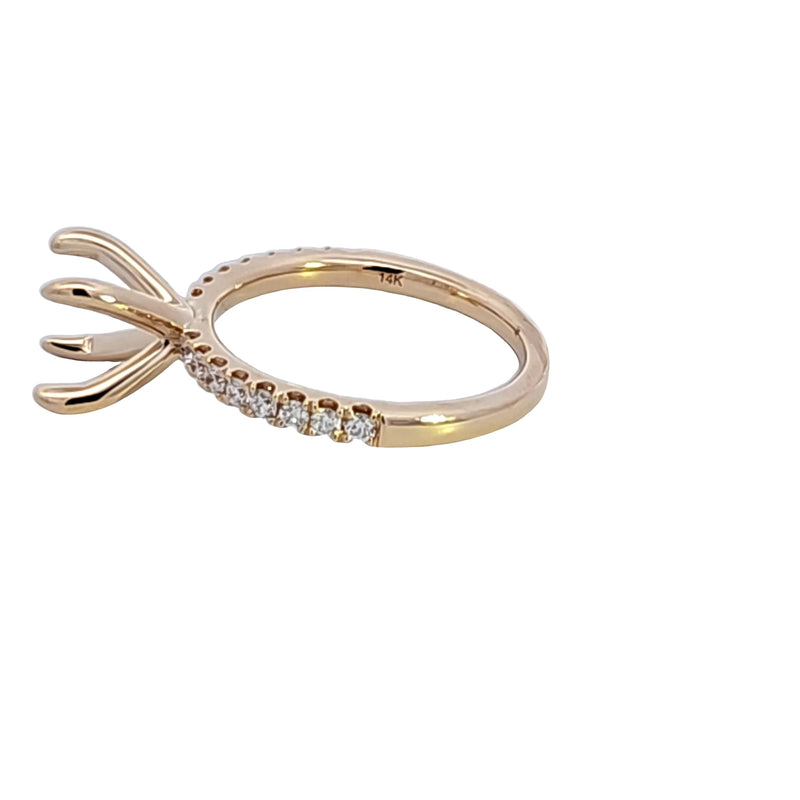 Diamonds Forever 14K Yellow Gold Diamond Semi Mount Engagement Ring (101966)