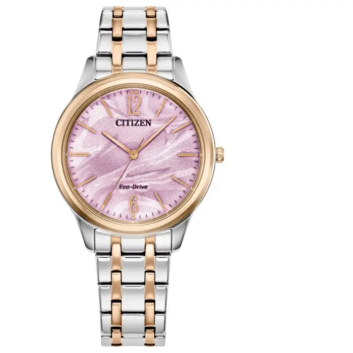 Citizen Ladies Eco Watch 36mm with Pink Marbled Dial (101233)