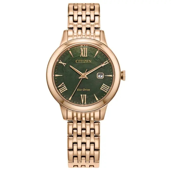 Citizen Ladies Eco Watch 34mm with Green Dial (101234)