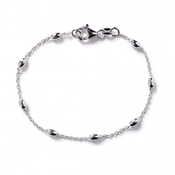 Southern Gates® Sterling Silver Rice Bead Satellite Bracelet   Available in 7" and 8" 925 Sterling Silver  Designed and distributed in Charleston, SC Made in Italy