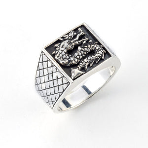 Samuel B. Sterling Silver Dragon Design Ring, Size 10 (93404)
