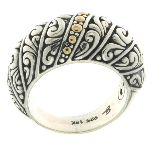 Samuel B. Sterling Silver and 18K Yellow Gold Balinese Design Ring, size 7 (96928)