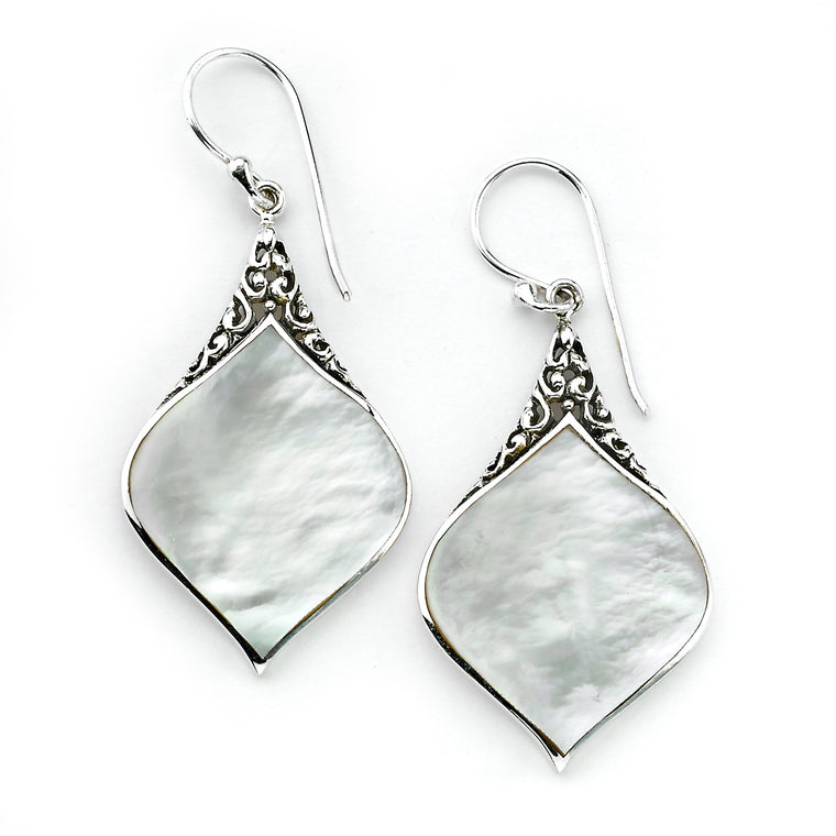 Samuel B. Sterling Silver Mother-of-Pearl Drop Earrings (91678)