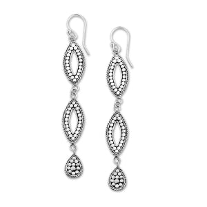 Our Sterling Silver dot design open drop earrings, handcrafted in Bali by our skilled artisans. From our Thai Tribal™ collection, a completely artisan crafted, intricate, sterling silver collection inspired by the dreamscapes of Thailand.